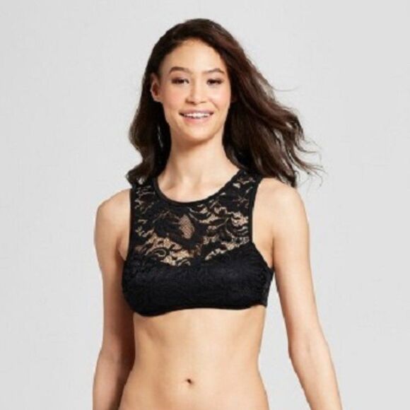 Xhilaration™ Lace High Neck Bikini Top Medium - Picture 1 of 7